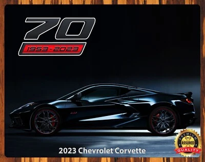 2023 Corvette Stingray - 70th Anniversary - Metal Sign 11 x 14 - Image 1 of 3
