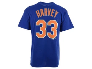 Camiseta oficial de jugador de los New York Mets Matt Harvey Majestic MLB para hombre - Imagen 1 de 2