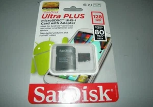 New SanDisk Ultra PLUS microSDXC UHS-I Card 128 GB - Picture 1 of 2
