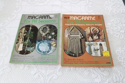 MACRAME FOR ALL SEASONS BOOK Vol I & II 7111 7240 97 Projects! Easy to Advanced - Image 1 of 4