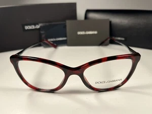Nuevas gafas Dolce & Gabbana 3258 2889 monturas tortuga rojas y negras 52/17 - Imagen 1 de 8