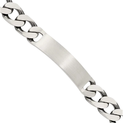 925 Sterling Silver Engraveable Curb Link ID Bracelet - Image 1 of 4