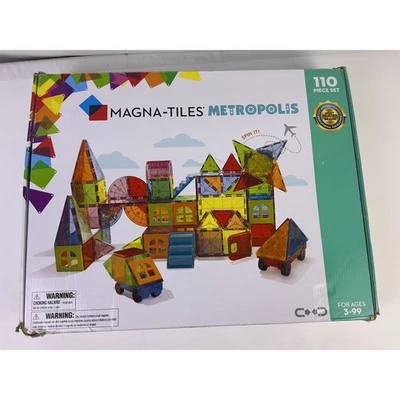 Magna Tiles Metropolis 110 Piece Set Magnetic Building Blocks Educational Toy - Image 1 of 4