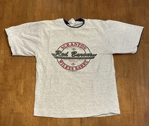 Camiseta De Colección Scranton Wilkes Barre Barones Rojos Grande 1993 MiLB Doble Manga - Imagen 1 de 8