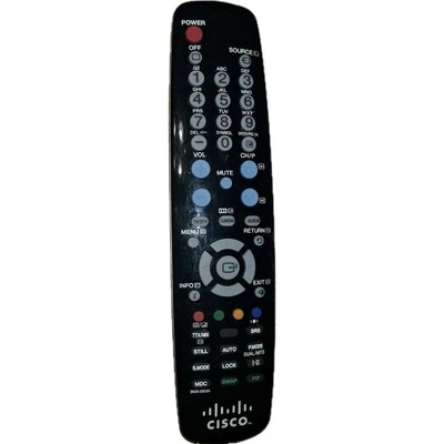 Cisco Remote Control 74-6490-01 A0 OEM  Display Tested Functional Black - Image 1 of 4