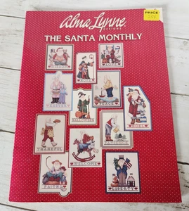 Alma Lynne Designs "Santa Monthly" Cross Stitch Pattern Book - Picture 1 of 4