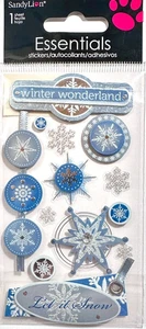 Sandylion Essentials INVIERNO PAÍS DE LAS MARAVILLAS Pegatinas Navidad Muñeco de Nieve Copos de Nieve - Imagen 1 de 1