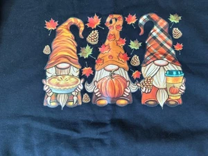Gnomes FALL Sweatshirt Crewneck XLT Heavy Blend Black Long Sleeve FALL - Picture 1 of 2