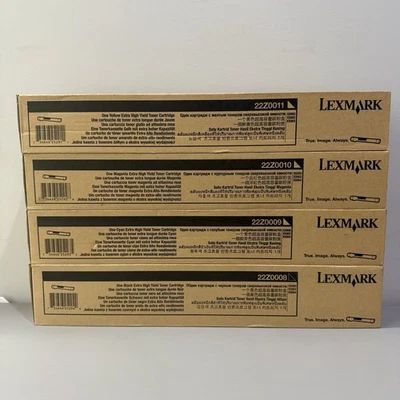 LEXMARK 22Z0008 22Z0009 22Z0010 22Z0011 Complete Toner Set KYCM for XS952 XS954 - Image 1 of 3