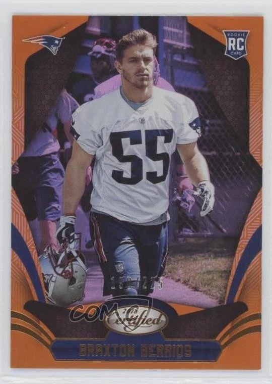 2018 Certified Rookies Mirror Orange /225 Braxton Berrios #180 Rookie RC - Image 1 of 2