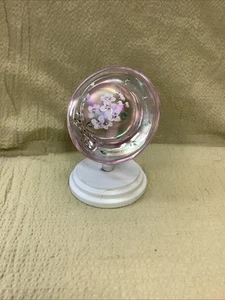 Vintage Fenton handbemalt 4,5" rosa Kunst Glas Hut mit Ständer - Bild 1 von 6