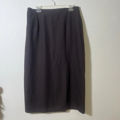 Women’s Briggs New York Size 18 Brown Pencil Skirt Front Kick Pleat Rear Zip - Image 1 of 4