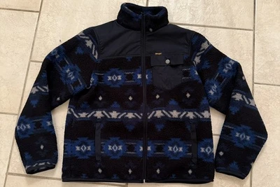 WRANGLER 蓝色 AZTEC 风格 SHERPA 拉链轻便夹克,尺寸 M — 第 1/3 张图片