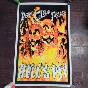 Insane Clown Posse Hells Pit Flocked Blacklight Poster 24 X 36“ 2004 ICP - Picture 1 of 9