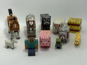 Bundle Of 11 Minecraft Animals Mobs Action Figures Toys - Picture 1 of 18