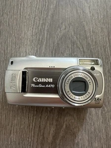 Canon PowerShot A470 7.1MP Digital Camera, Silver Tested Working - Picture 1 of 6