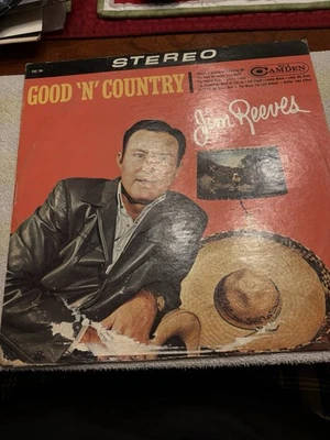 Jim Reeves Good 'N' Country Vinyl LP RCA Camden 1963 CAS 784 Vintage Record 12” - Imagem 1 de 4