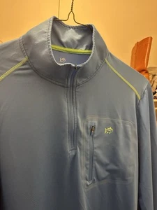 Pullover Southern Tide Performance 1/4 cremallera manga larga para hombre grande azul golf - Imagen 1 de 5