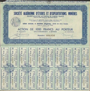 Etudes & Exploitations Minières (BOUGIE ALGERIE) (Q) - Imagen 1 de 1