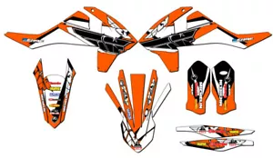 2017-2018 EXC 13 FLY Orange Senge Graphics Kit Compatible with KTM - Foto 1 di 10