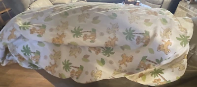 Sábana de Cuna Ajustable Vintage Disney Bebé Algodón Bebé Rey León Simba Palmeras Sol Foto 1 de 4