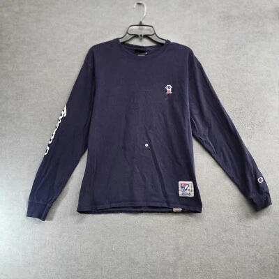 Camiseta masculina manga longa logotipo azul médio Grizzly LEIA - Imagem 1 de 4