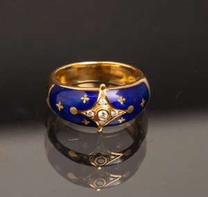 RARO anello con diamanti Fabergé, Victor Mayer, oro giallo 750 - Foto 1 di 17