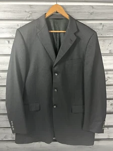 Burberry London Nordstrom Gray Wool 3 Button Sport Coat Blazer Jacket Mens 44L - Picture 1 of 14