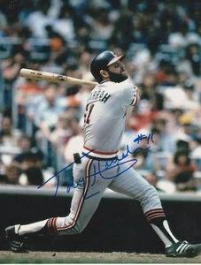 TOBY HARRAH  CLEVELAND INDIANS  ACTION SIGNED 8x10 - Picture 1 of 1