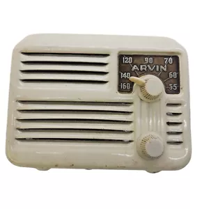 Arvin 1946 Vintage AM Radio Metallschrank Modell 444, 4 Vakuumröhren funktionstüchtig - Bild 1 von 8