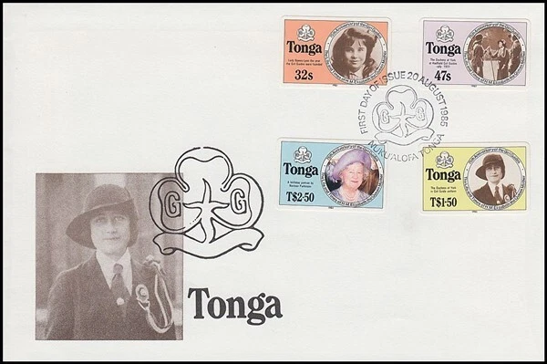 TONGA 1985 LIFE & TIMES OF QUEEN MOTHER FDC (ID:183/D40715) - Image 1 of 1