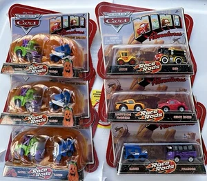 DISNEY PIXAR CARS MINI ADVENTURES RACE RODS LOT (6) INCL HALLOWEEN SPECIAL (x3)! - Picture 1 of 8