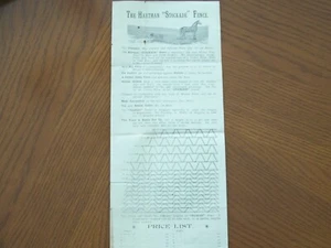 Ellwood City Pennsylvania PA Hartman Stockade Fence Advertisment 14x5 1/2 Flyer - Picture 1 of 4
