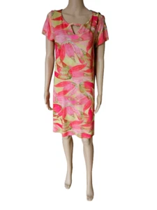 Made in Italy Damen Kurzarm Sommerkleid Jerseykleid Viskosekleid M L Xl 2XL - Bild 1 von 6