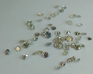 1.68ct Tinted White to faint color Diamond parcel, 100% Natural Untreated Gems - Picture 1 of 7