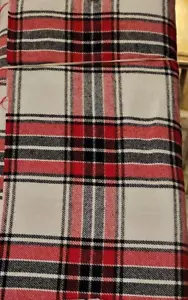 Flannel Fabric. Red Crimson Plaid. By The Yard - Picture 1 of 1