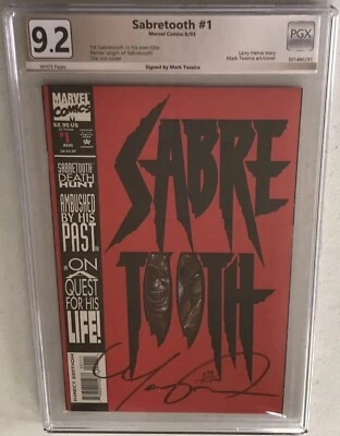 1993 Sabretooth #1 / Mark Texiera Art  Die Cut Cover NOT CGC PGX GRADED SIGNED D - Image 1 of 2