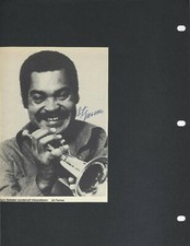 ART FARMER JAZZ AUTOGRAPH LEGENDARY MUSICIAN SIGNED NEWSPAPER PAGE TRUMPET