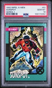 💎 1992 92 IMPEL Marvel X-Men SERIES 1 #81 SUNSPOT Jim Lee Card 💎🔥 PSA 10 🔥💎 - Picture 1 of 3