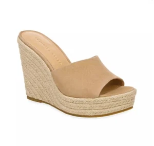 NEU Veronica Beard Damen beige Dali Wildleder Espadrille Keilabsatz Schuhe Größe 9,5 - Bild 1 von 5