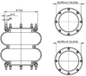 291.2.201 TORPRESS CELL MEMBRANE PNEUMATIC SPRING T291/2 TORPRESS - Bild 1 von 1