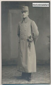 4020 CDV Foto Österreich Offizier mit Säbel um 1910 - Bild 1 von 2