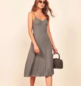Reformation Grey Knit Shell Dress Sz XS - Picture 1 of 11