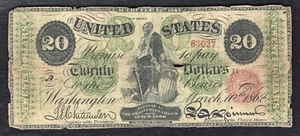 FR. 125 1862 $20 LEGAL TENDER UNITED STATES NOTE “CONTEMPORARY FAUX” *RARE* - Picture 1 of 2