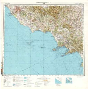 Mapa topográfico militar soviético ruso - ROMA (Italia) 1:500 000, edición 1983 - Imagen 1 de 6