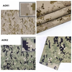 500D Nylon AOR1 AOR2 Camouflage Fabric PU Coating Waterproof Luggage DIY Cloth - Picture 1 of 31