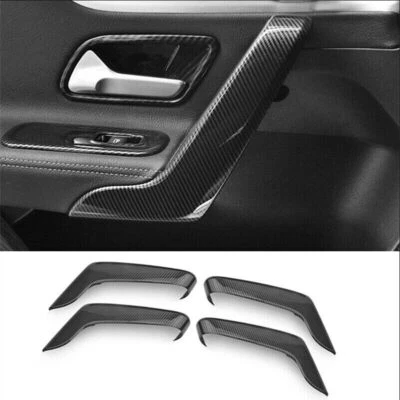 Carbon Color Door Handles Frame Cover Trim For Mercedes Benz A W177 CLA C118 - Image 1 of 4