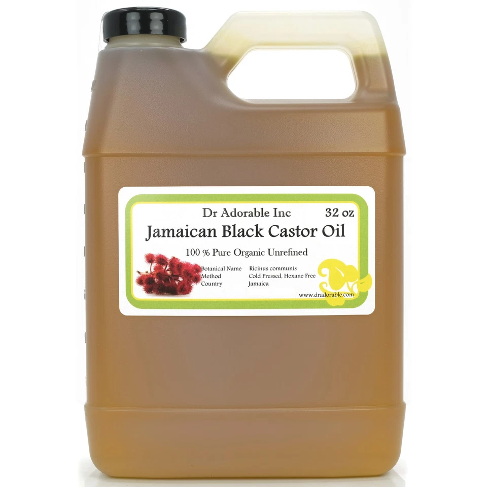 Aceite de ricino negro jamaicano puro 32 oz súper potente fortalecer el crecimiento restaurar el cabello Foto 1 de 4