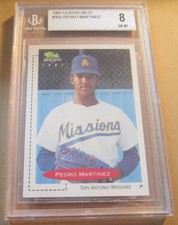 1991 classic best # 355 pedro martinez beckett graded 8 nm mt