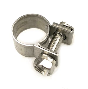 Fuel Hose Clips Nut & Bolt W4 Stainless Steel Mini Metal Petrol Pipe Clamps - Picture 1 of 12